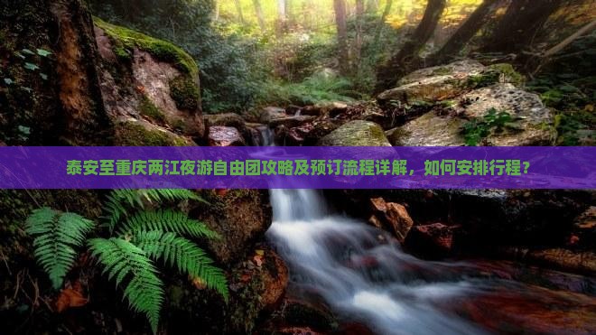 泰安至重庆两江夜游自由团攻略及预订流程详解，如何安排行程？