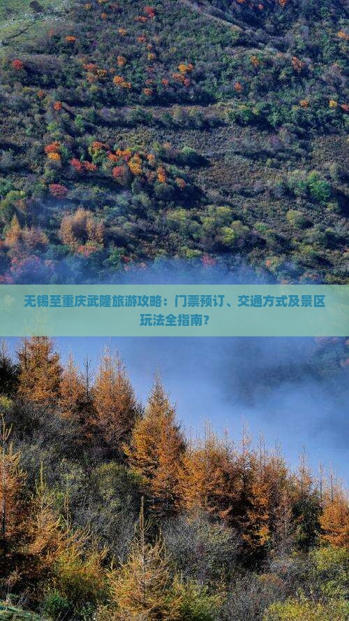 无锡至重庆武隆旅游攻略：门票预订、交通方式及景区玩法全指南？