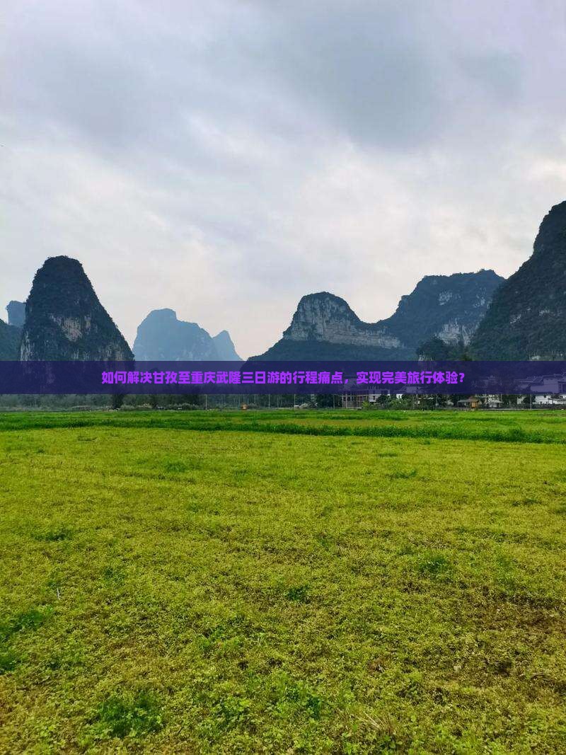 如何解决甘孜至重庆武隆三日游的行程痛点，实现完美旅行体验？