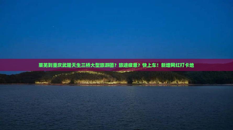 莱芜到重庆武隆天生三桥大型旅游团？旅途疲惫？快上车！新增网红打卡地
