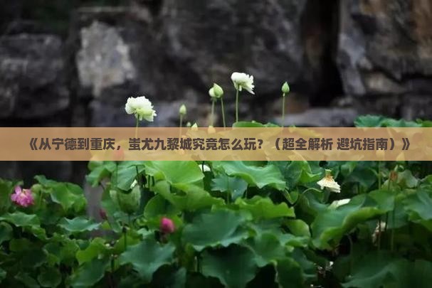 宁德到重庆蚩尤九黎城攻略