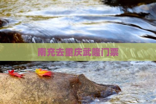 南充去重庆武隆门票