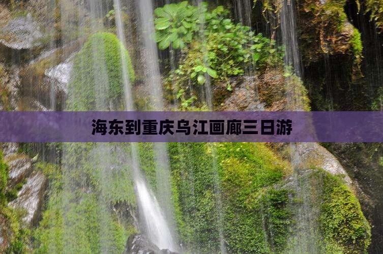 海东到重庆乌江画廊三日游