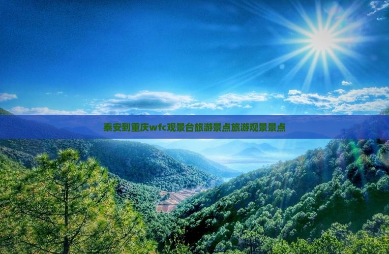 泰安到重庆wfc观景台哪里玩