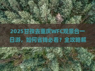 甘孜去重庆wfc观景台一日
