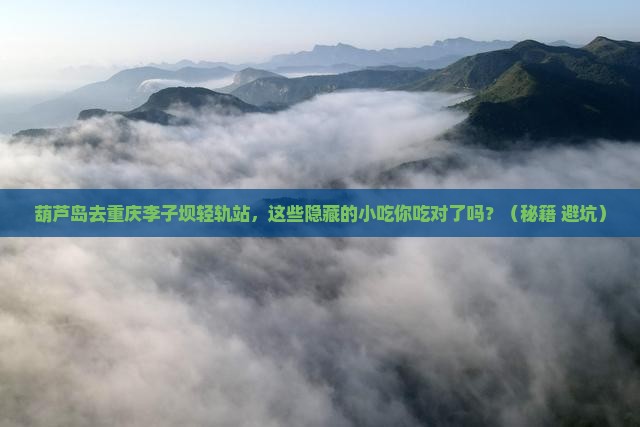葫芦岛去重庆李子坝轻轨站旅游小吃