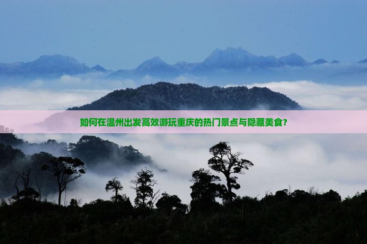 如何在温州出发高效游玩重庆的热门景点与隐藏美食？