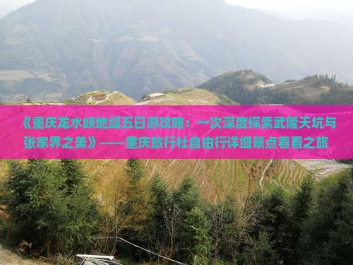 《重庆龙水峡地缝五日游攻略：一次深度探索武隆天坑与张家界之美》——重庆旅行社自由行详细景点看看之旅