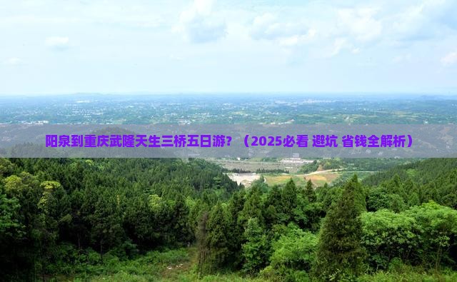 阳泉到重庆武隆天生三桥五日游