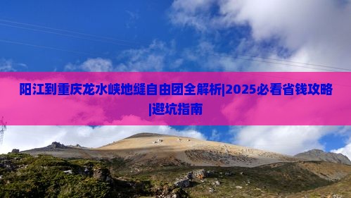 阳江到重庆龙水峡地缝自由团