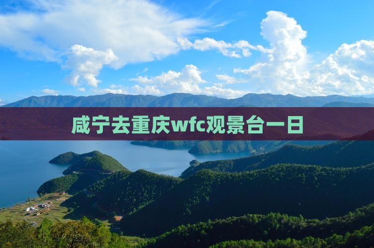咸宁去重庆wfc观景台一日
