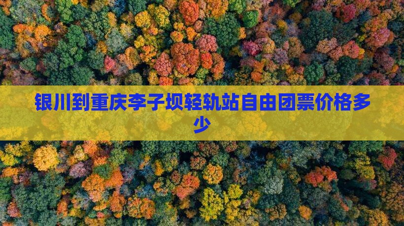 银川到重庆李子坝轻轨站自由团