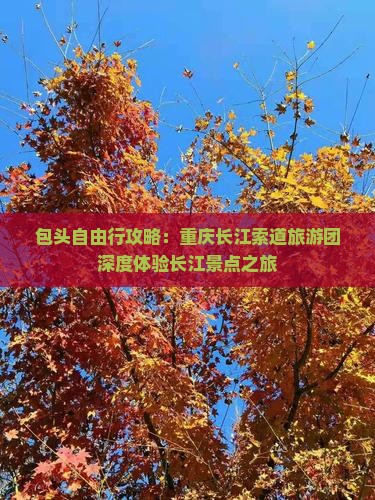 包头自由行攻略：重庆长江索道旅游团深度体验长江景点之旅
