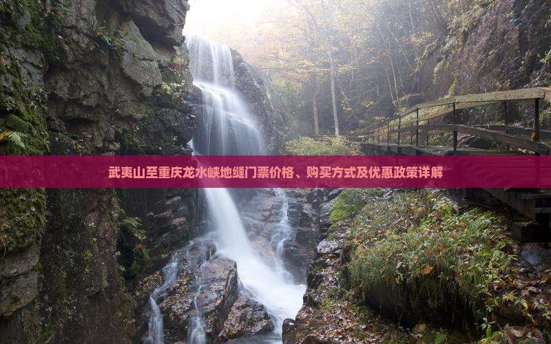 武夷山至重庆龙水峡地缝门票价格、购买方式及优惠政策详解