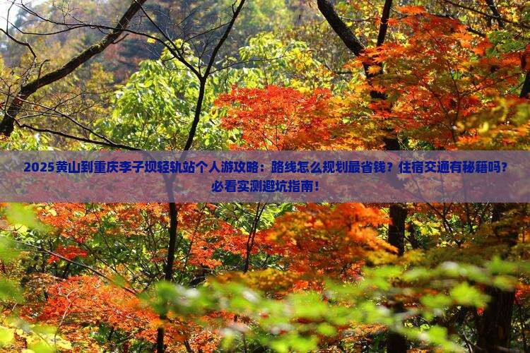 黄山到重庆李子坝轻轨站个人游