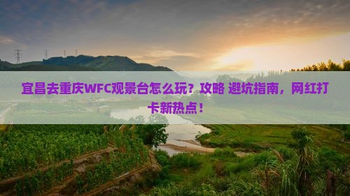 宜昌去重庆wfc观景台哪里玩