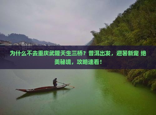 普洱去重庆武隆天生三桥攻略