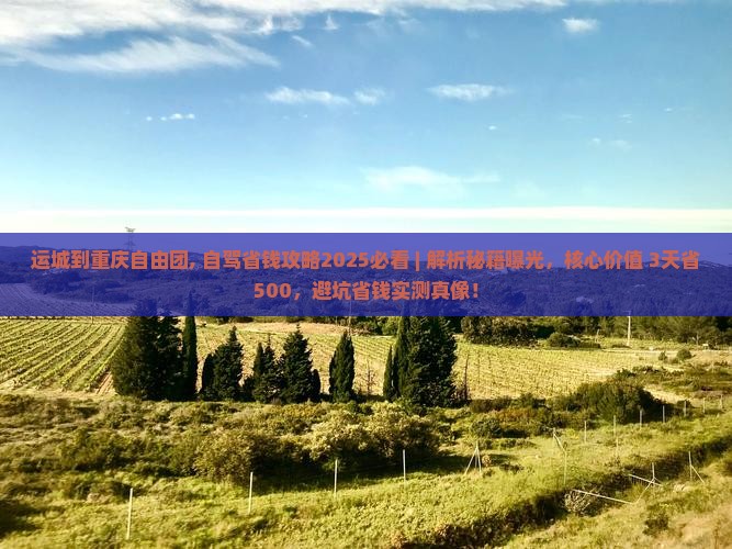 运城到重庆自由团