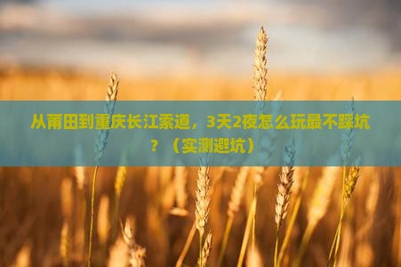 莆田到重庆长江索道攻略