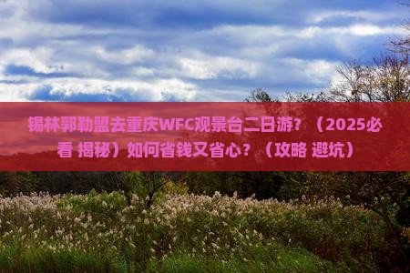 锡林郭勒盟去重庆wfc观景台二日游