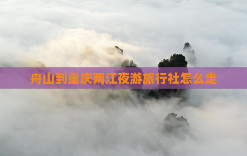 舟山到重庆两江夜游旅行社