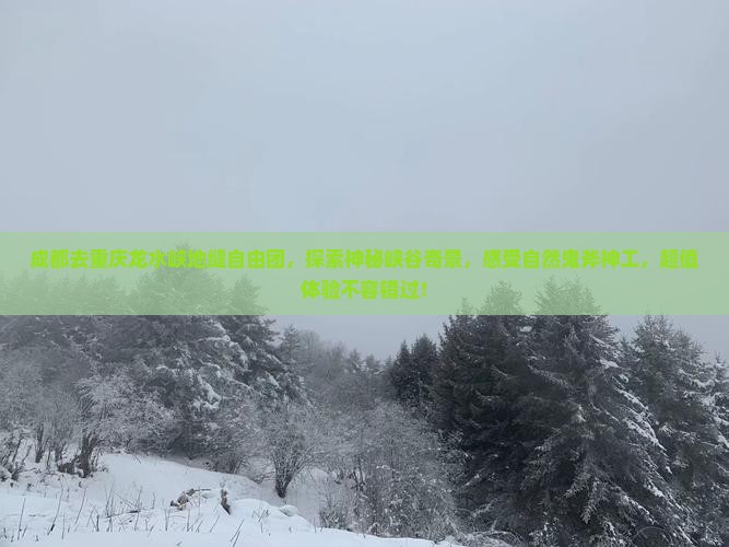 成都去重庆龙水峡地缝自由团