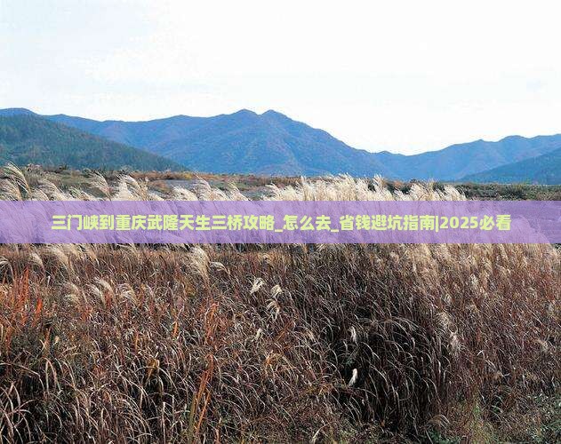 三门峡到重庆武隆天生三桥攻略