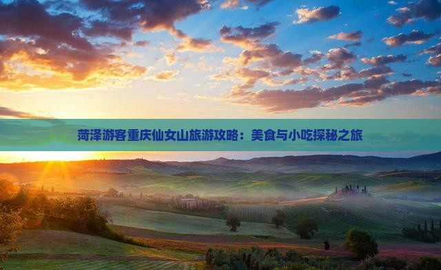 菏泽游客重庆仙女山旅游攻略：美食与小吃探秘之旅