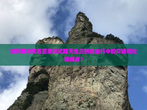 如何解决茂名至重庆武隆天生三桥自由行中的交通和住宿痛点？
