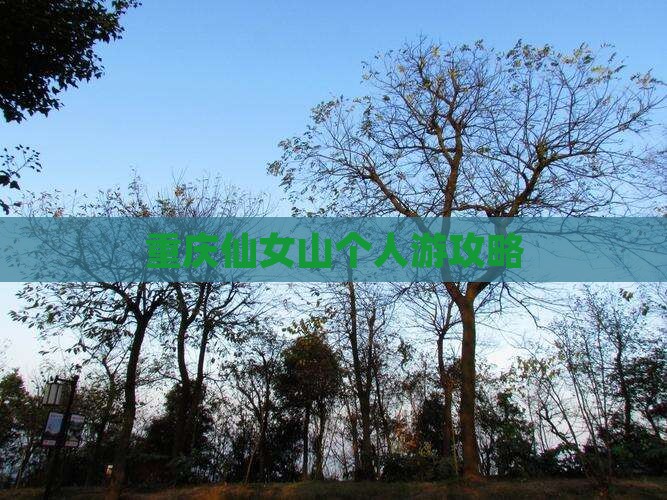 重庆仙女山个人游攻略