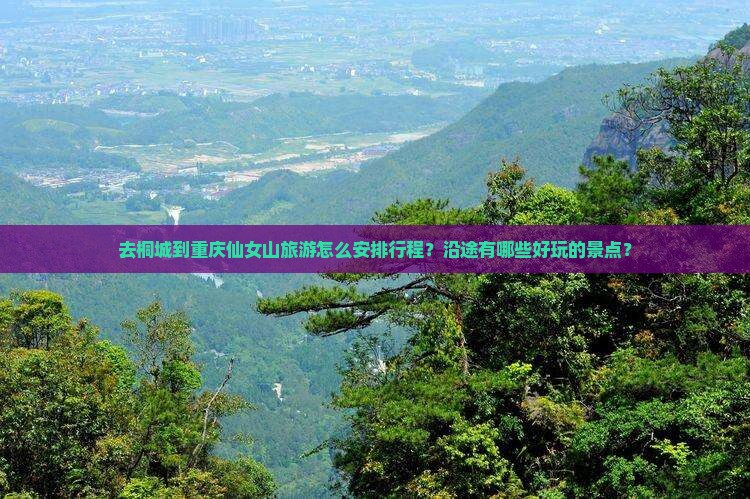 去桐城到重庆仙女山旅游怎么安排行程？沿途有哪些好玩的景点？