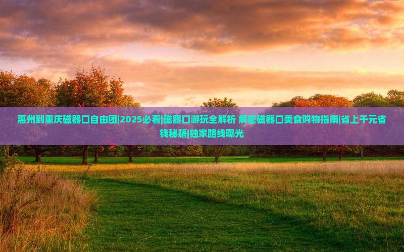 惠州到重庆磁器口自由团