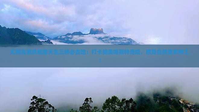 无锡去重庆武隆天生三桥必去地