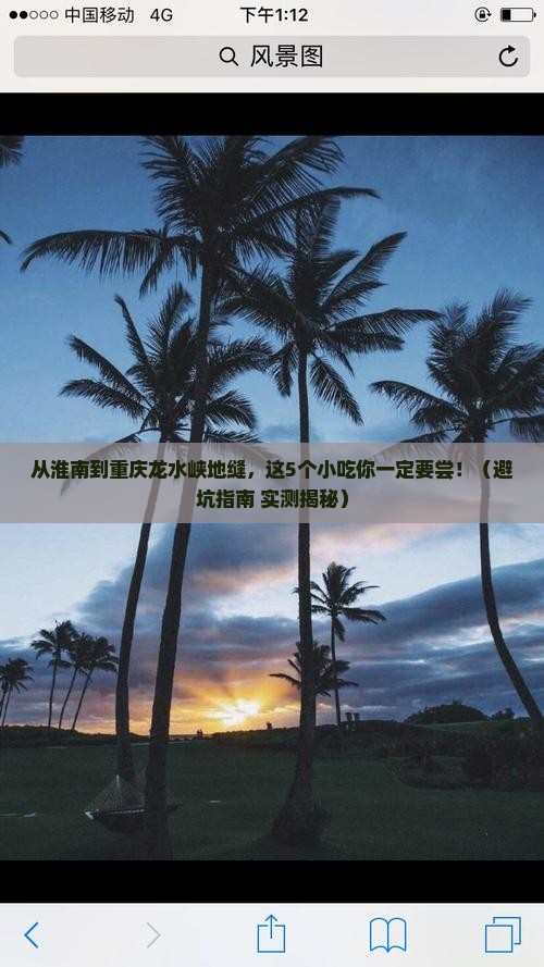 淮南到重庆龙水峡地缝旅游小吃