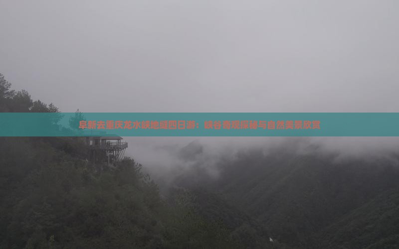 阜新去重庆龙水峡地缝四日游：峡谷奇观探秘与自然美景欣赏