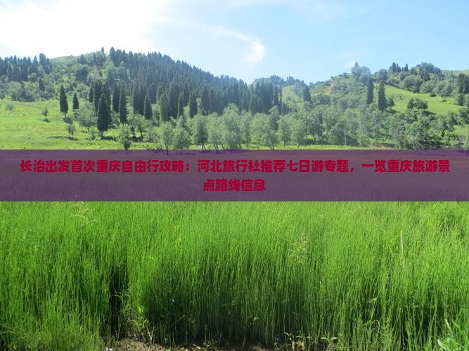 长治出发首次重庆自由行攻略：河北旅行社推荐七日游专题，一览重庆旅游景点路线信息