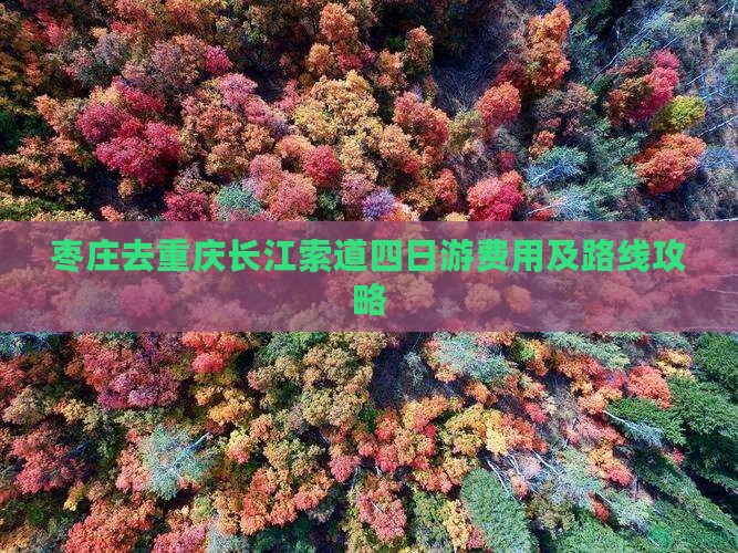 枣庄去重庆长江索道四日游费用及路线攻略