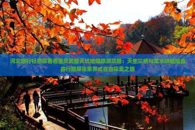 河北旅行社带你看看重庆武隆天坑地缝旅游攻略：天生三桥与龙水峡地缝自由行路犀张家界式自由探索之旅
