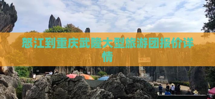 怒江到重庆武隆大型旅游团报价详情