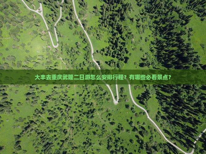 大丰去重庆武隆二日游怎么安排行程？有哪些必看景点？