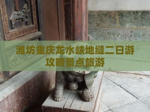 潍坊到重庆龙水峡地缝二日游