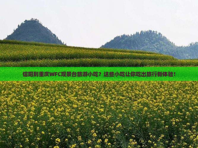 信阳到重庆wfc观景台旅游小吃