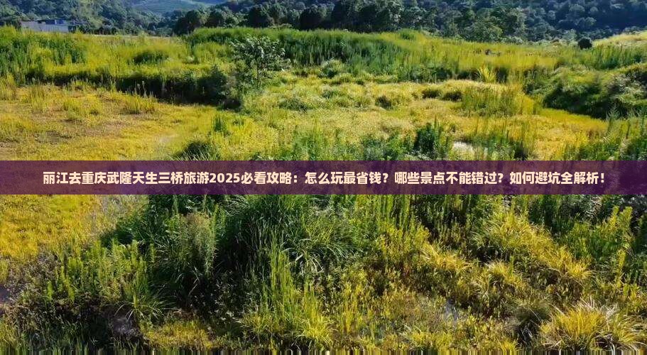 丽江去重庆武隆天生三桥旅游