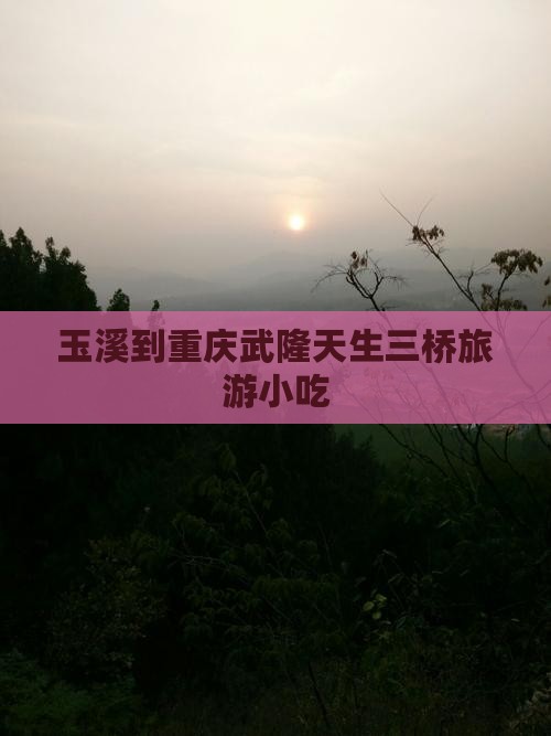 玉溪到重庆武隆天生三桥旅游小吃