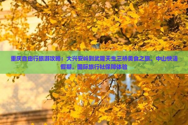 大兴安岭到重庆武隆天生三桥旅游小吃