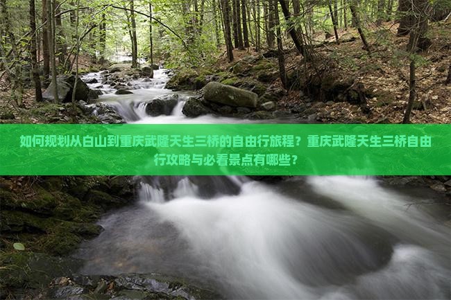 如何规划从白山到重庆武隆天生三桥的自由行旅程？重庆武隆天生三桥自由行攻略与必看景点有哪些？