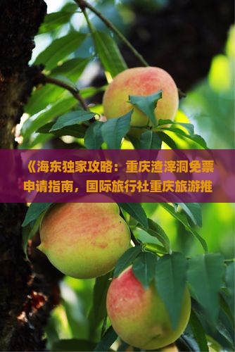 《海东独家攻略：重庆渣滓洞免票申请指南，国际旅行社重庆旅游推荐路犀自由行必去景点免费看看》