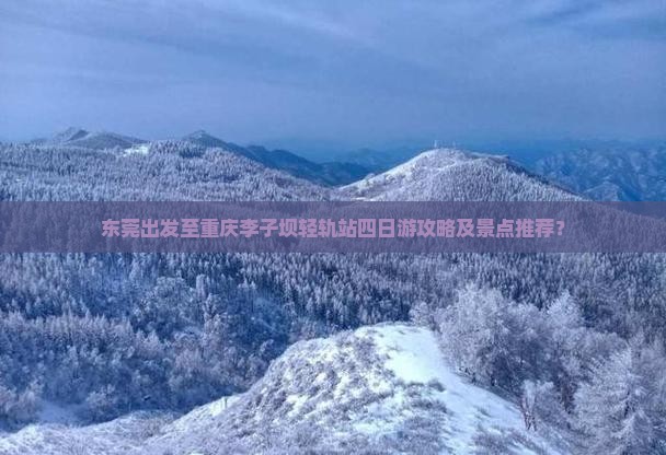 东莞出发至重庆李子坝轻轨站四日游攻略及景点推荐？