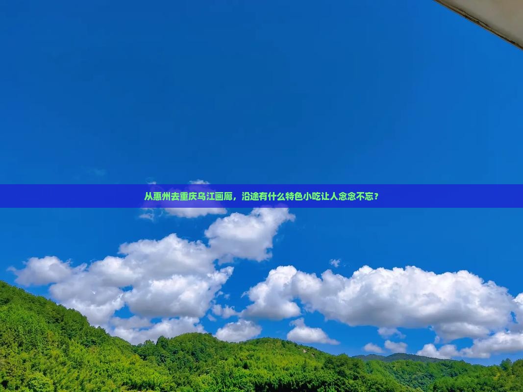 从惠州去重庆乌江画廊，沿途有什么特色小吃让人念念不忘？