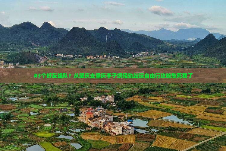 #3个好友组队？从肇庆去重庆李子坝轻轨站玩自由行攻略愁死我了